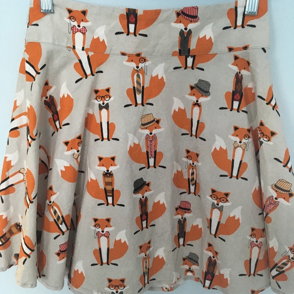 Fancy fox circle skirt